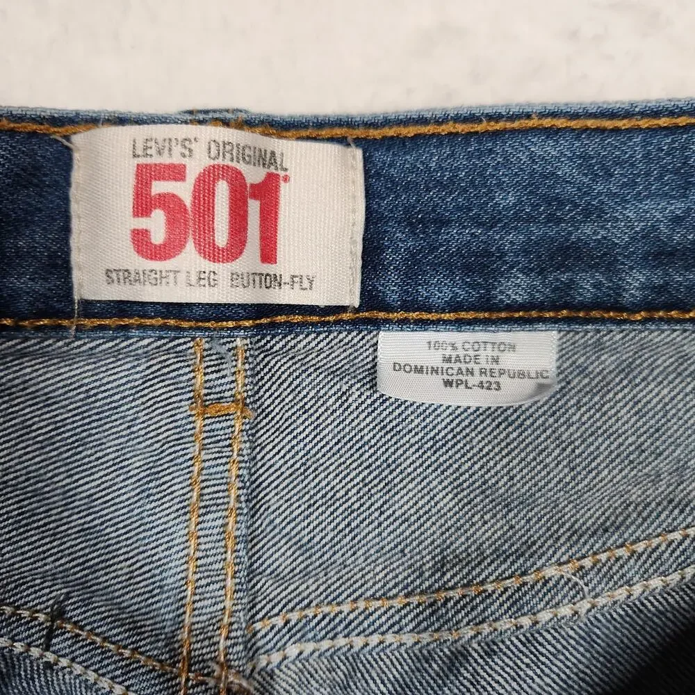Y2K Levis‎ XX 501 Straight Leg Button Fly Red Tab Jeans 36x34 Fits 34x31 Cotton